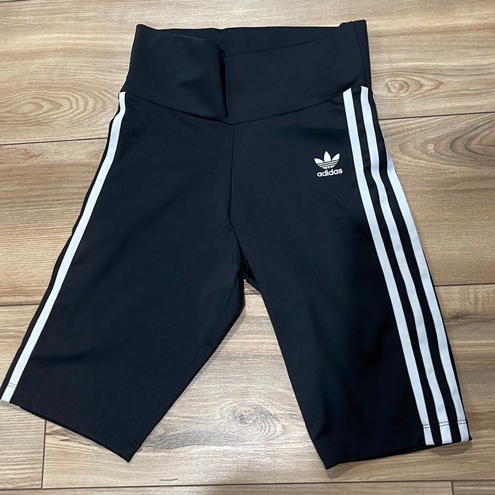 Adidas biker shorts.